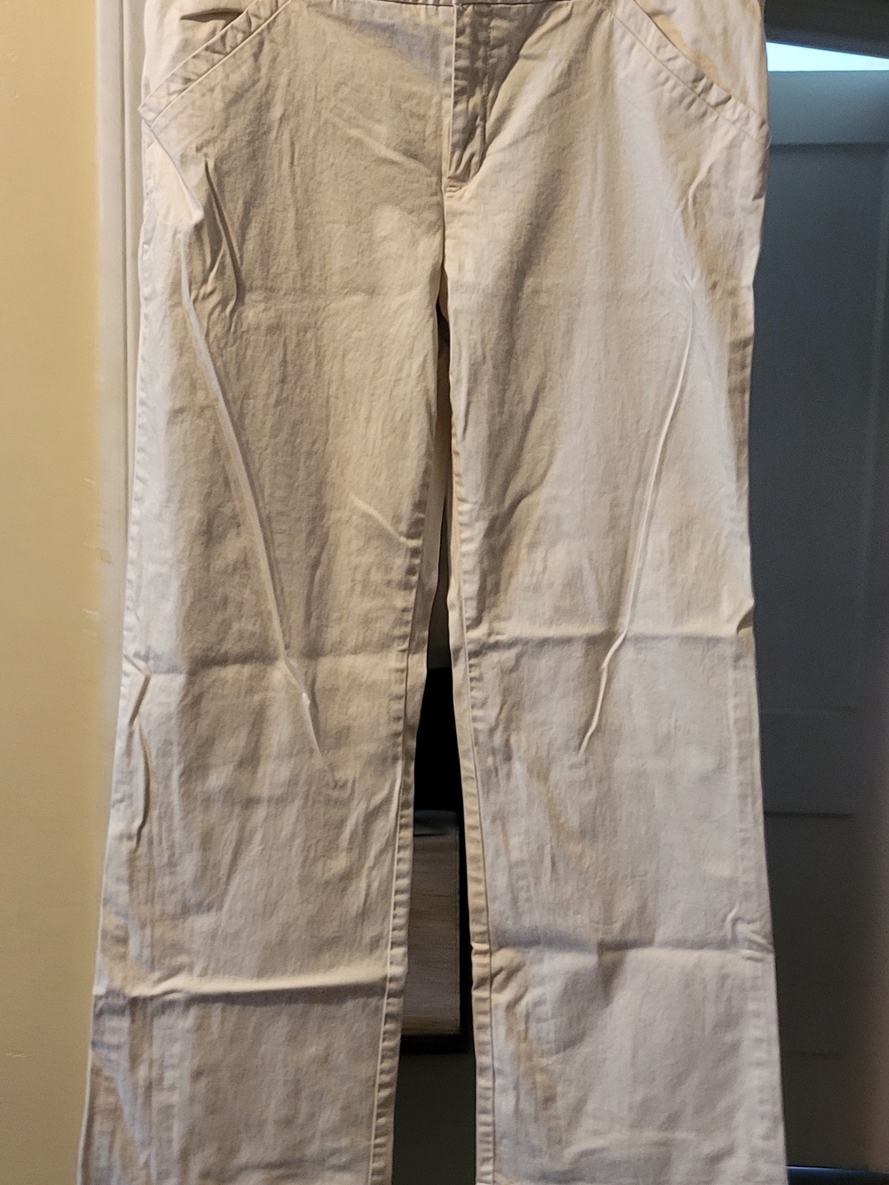 Old Navy Cream Straight-Leg Trousers
